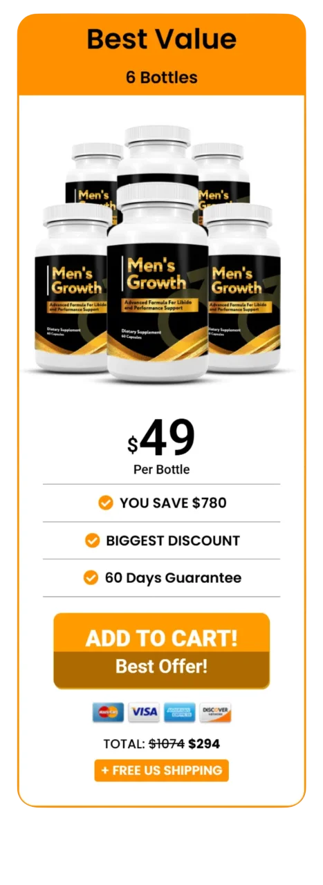 Men's Growth™ 6 bottles pricing